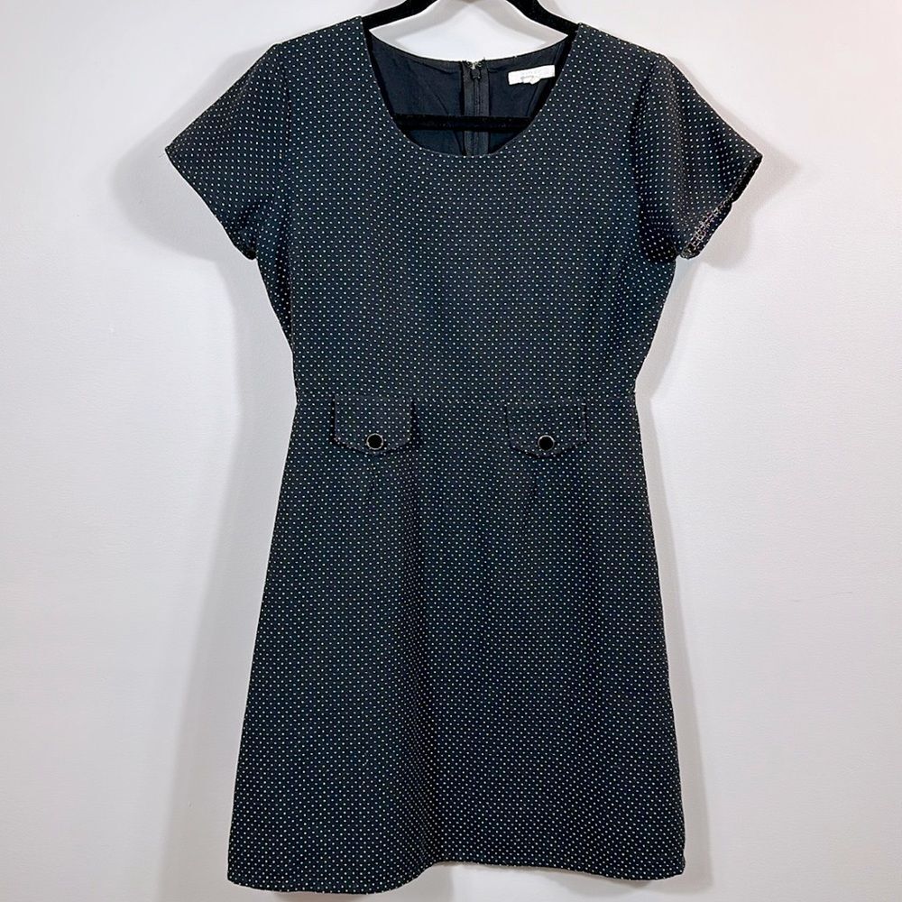 Anthropologie Tulle Brand Polka Dot Lined Mini Dress 100% Cotton Women Size XS